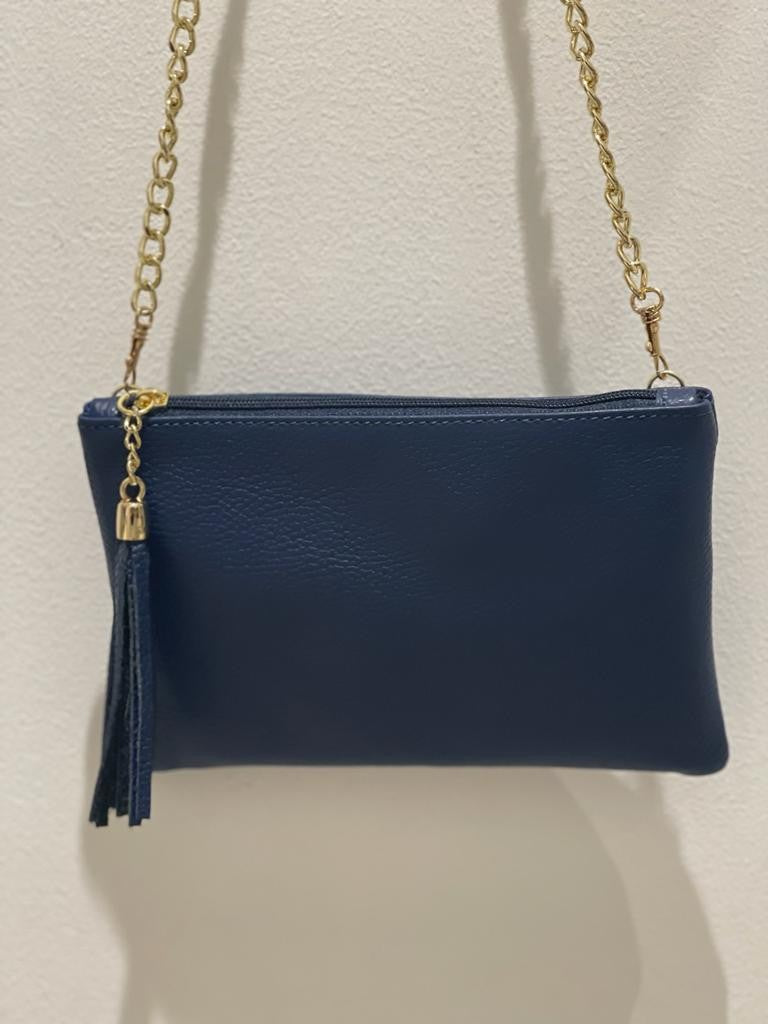 Mini pochette in vera pelle