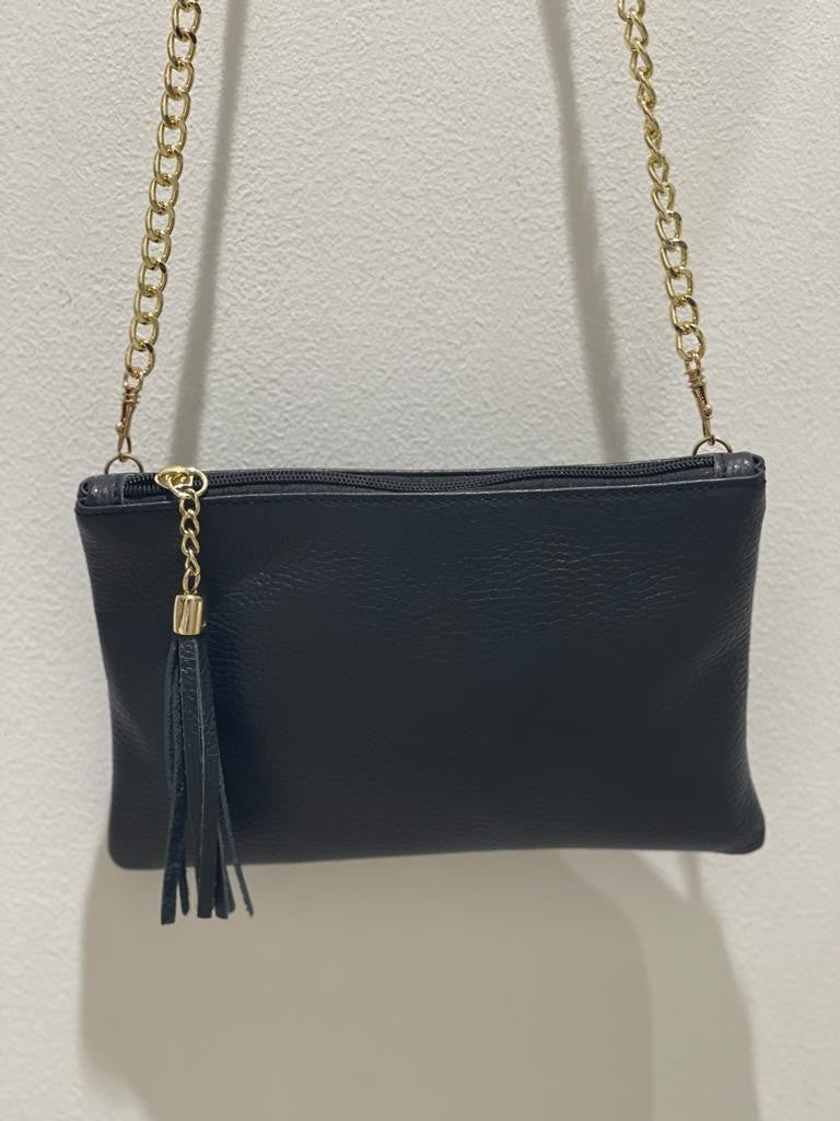 Mini pochette in vera pelle