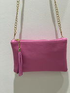 Mini pochette in vera pelle