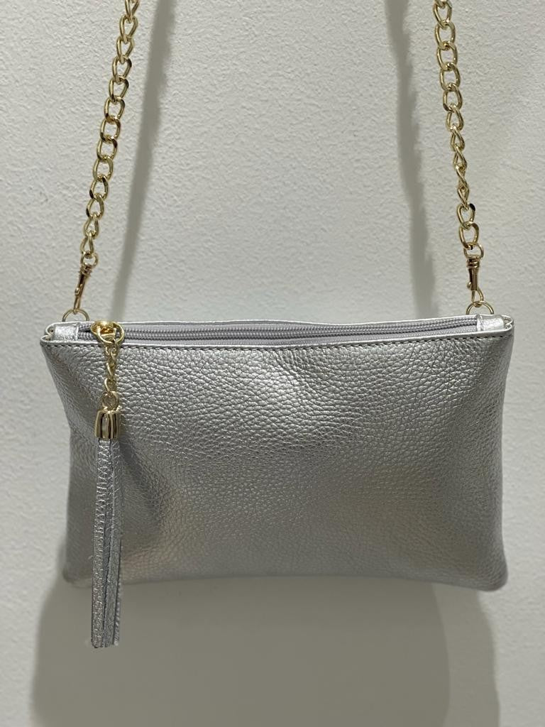 Mini pochette in vera pelle