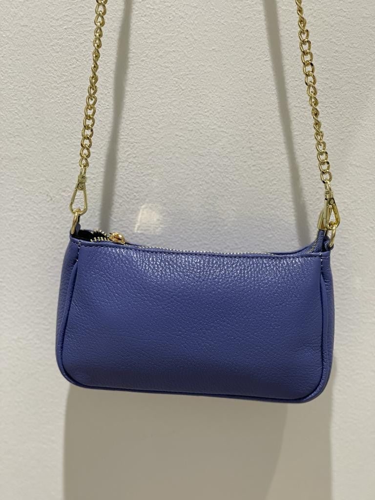 Borsetta luna in vera pelle