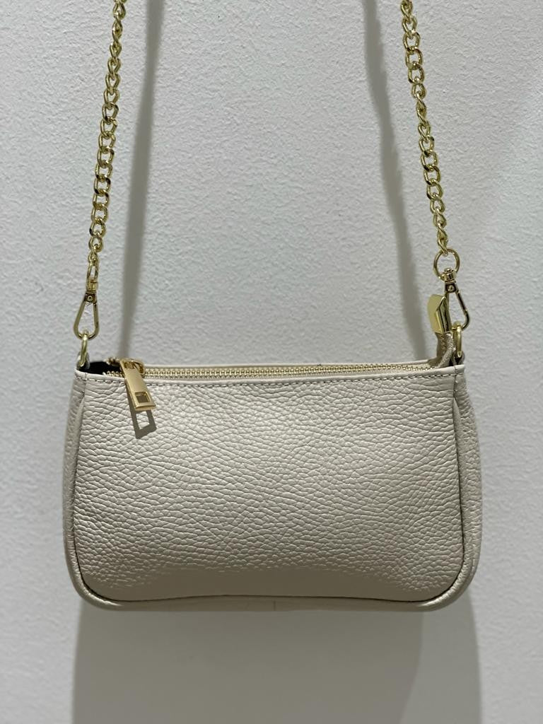 Borsetta luna in vera pelle