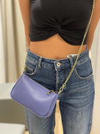 Borsetta luna in vera pelle