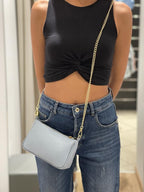 Borsetta luna in vera pelle