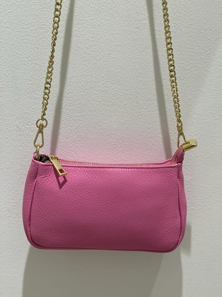 Borsetta luna in vera pelle