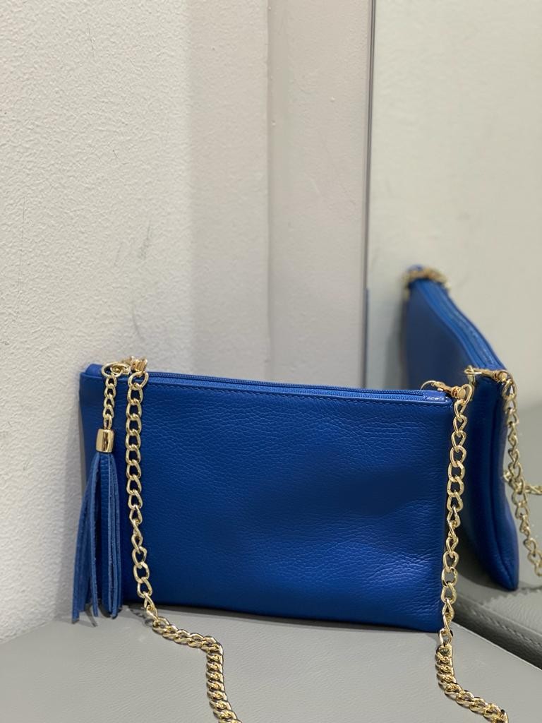 Mini pochette in vera pelle