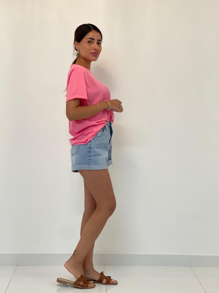 Shorts denim chiari