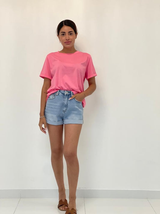 Shorts denim chiari