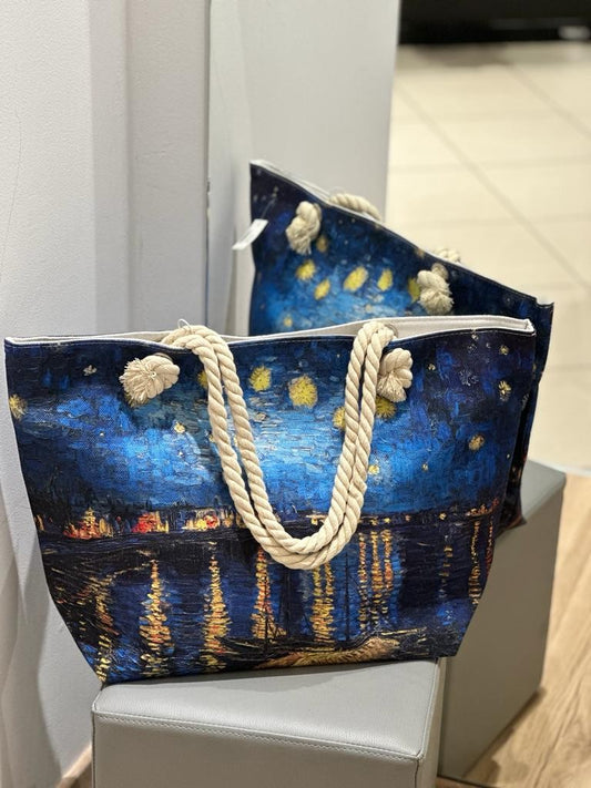 Borsa da mare con dipinto