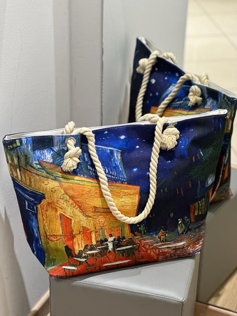 Borsa da mare con dipinto