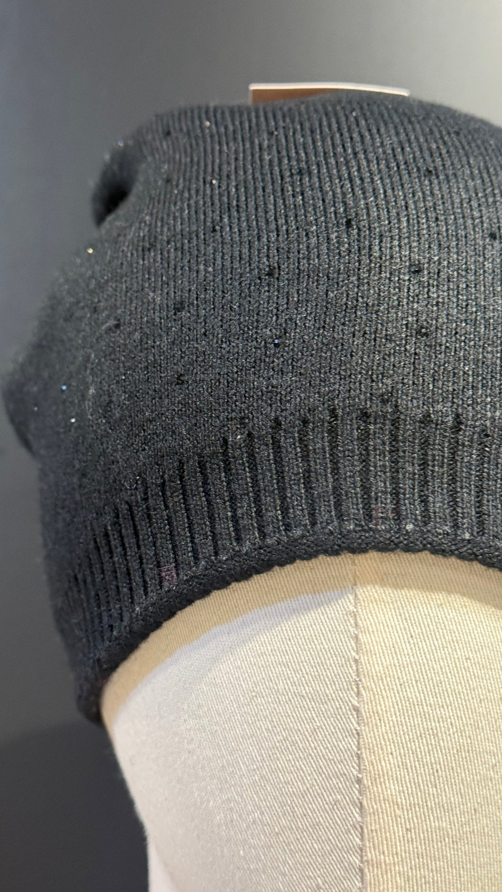 Cappello con Glitter Misto Cashmere