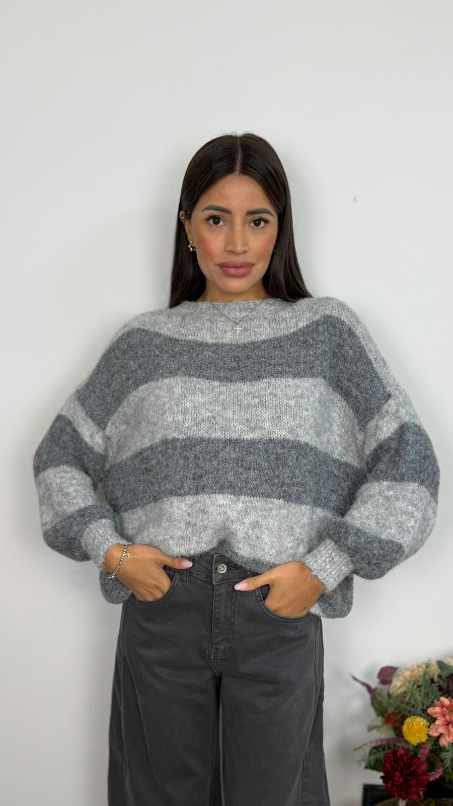 Maglione Morbido a Righe