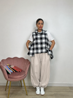 Pantalone Balloon con Elastico in Caviglia