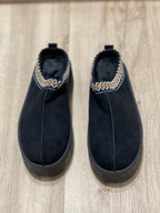 Pantofola platform con pelo