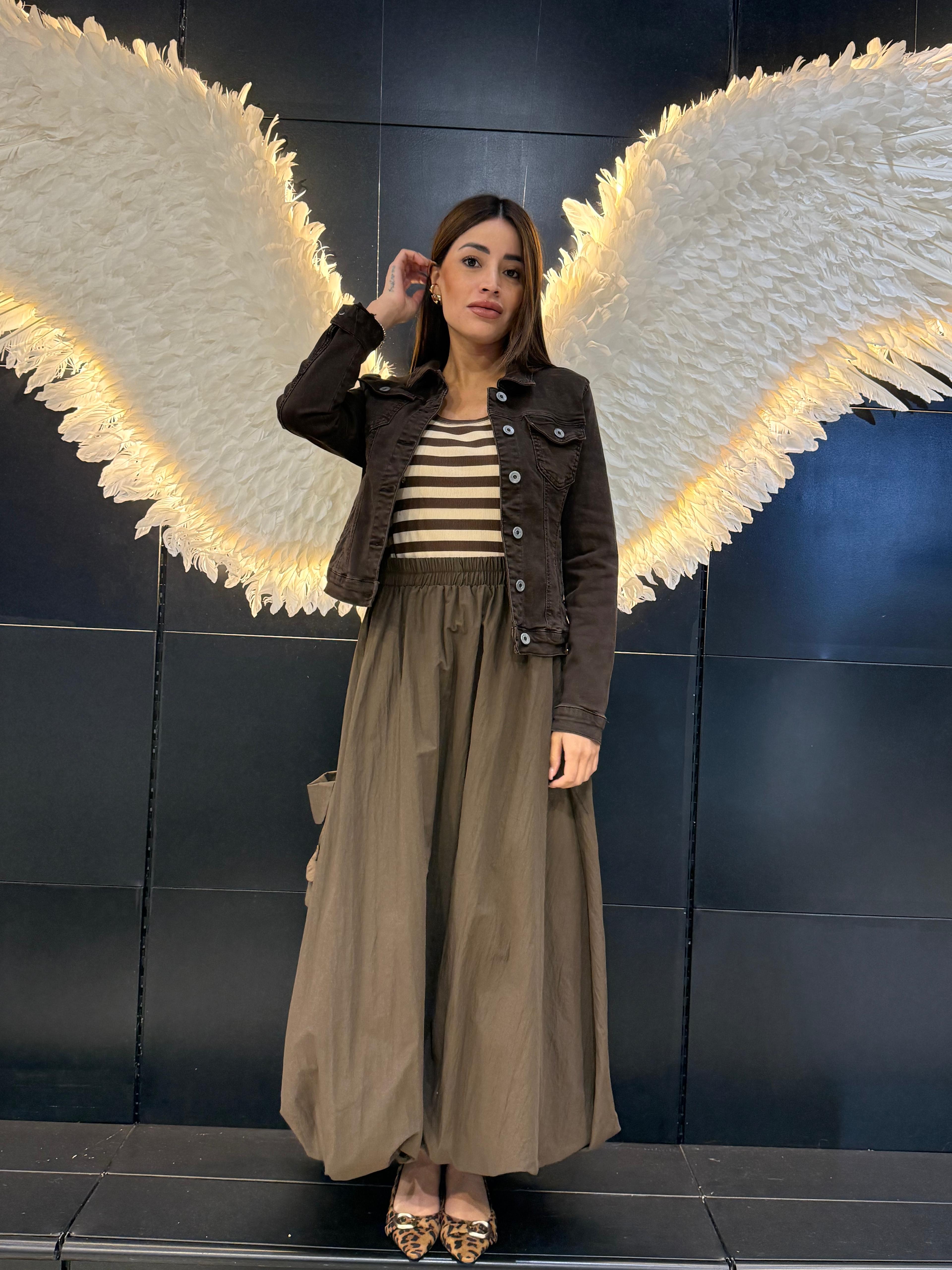 Gonna Ballon con Tasca Laterale