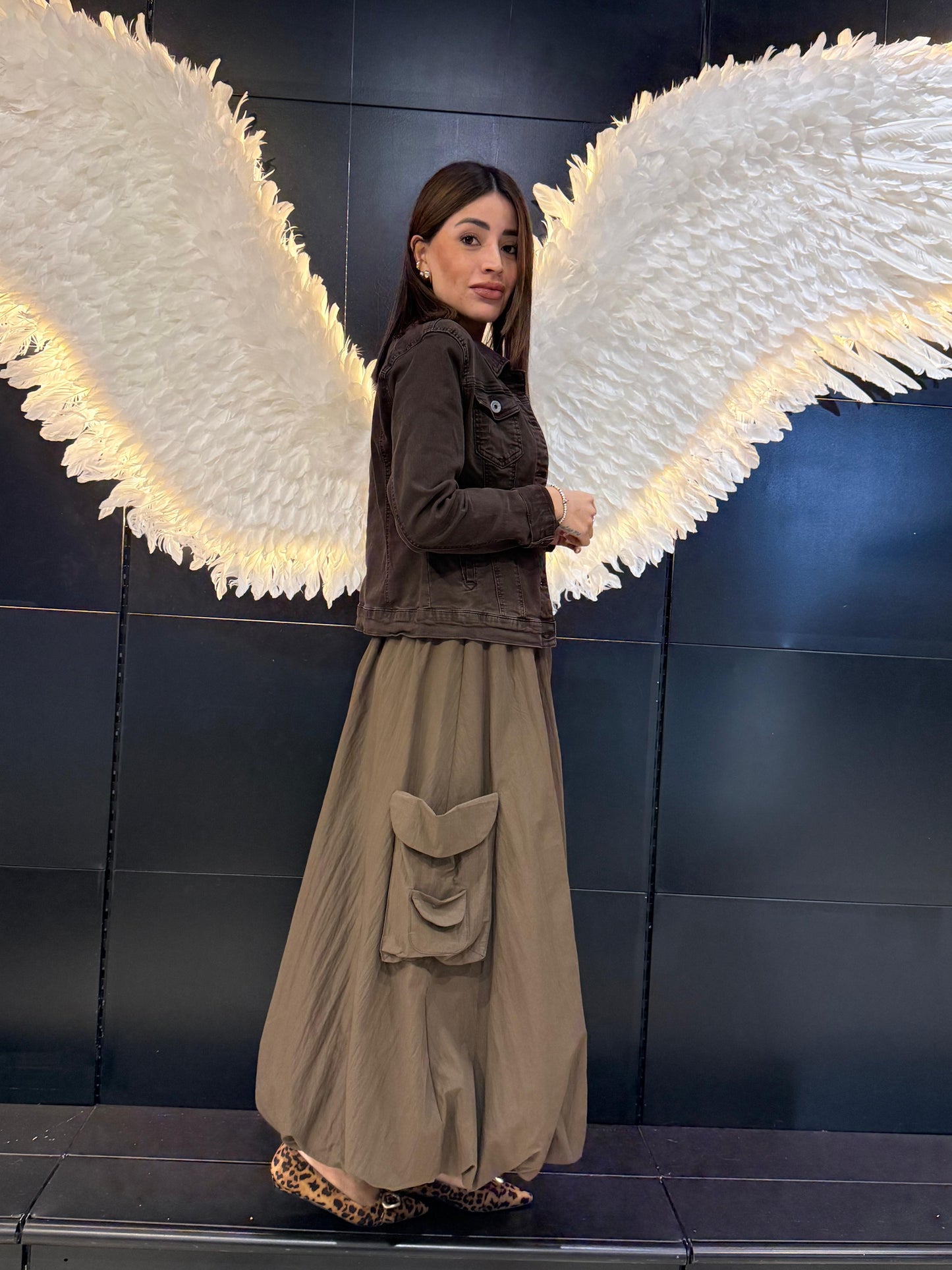 Gonna Ballon con Tasca Laterale