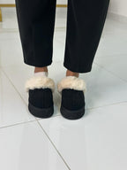 Ciabatta con pelo platform