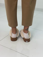 Ciabatta con pelo platform