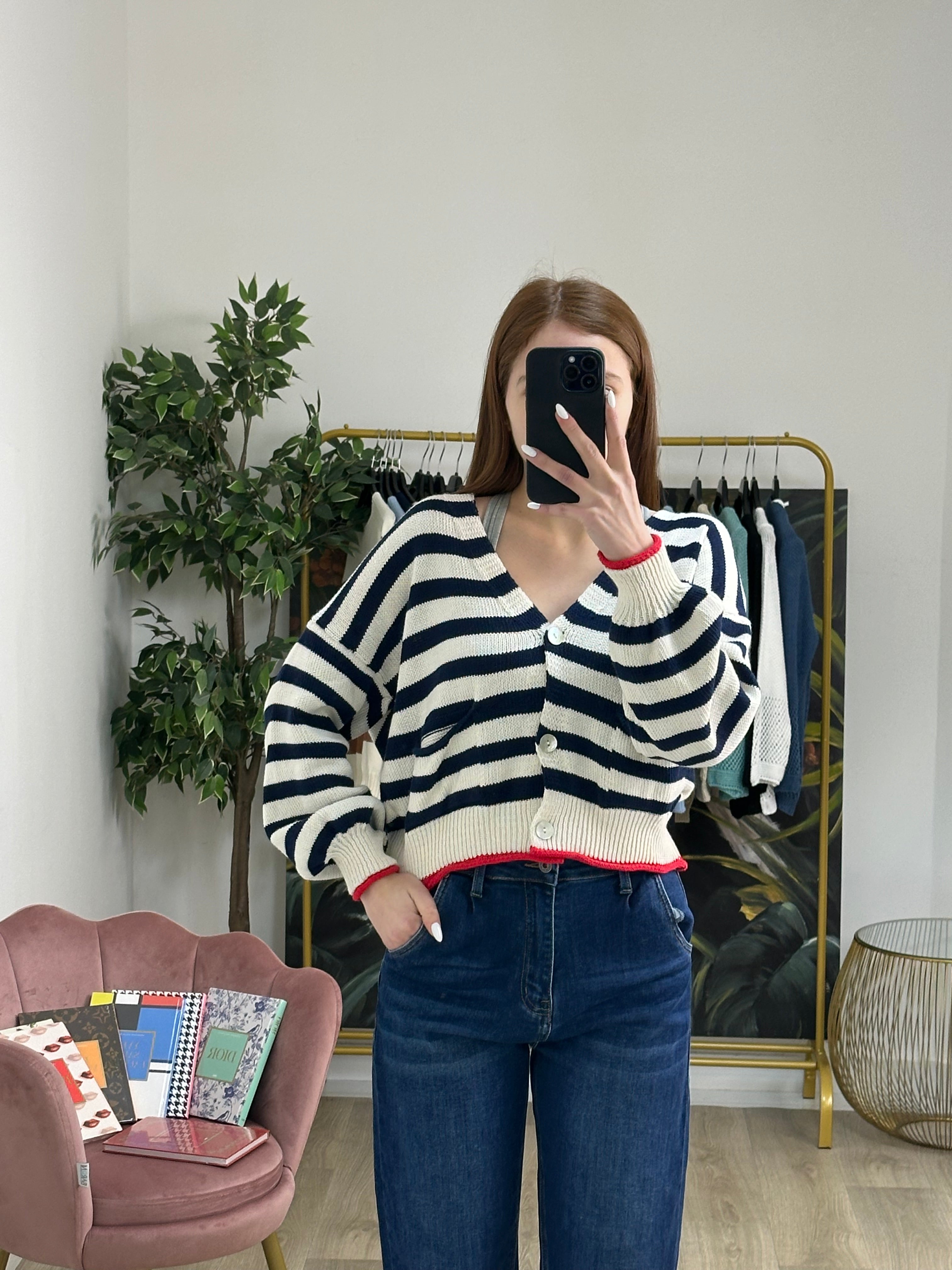 Cardigan a Righe