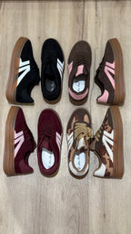 Sneakers in camoscio con platform
