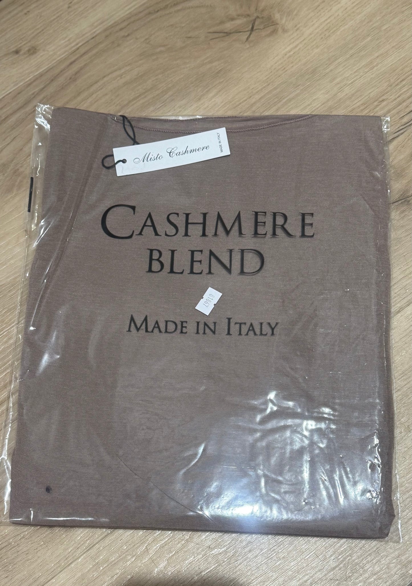 Maglietta girocollo con misto cashmere