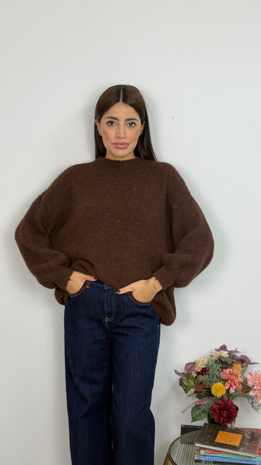 Maglione Girocollo Misto Lana