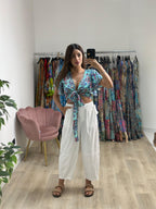 Pantalone con cucitura al ginocchio