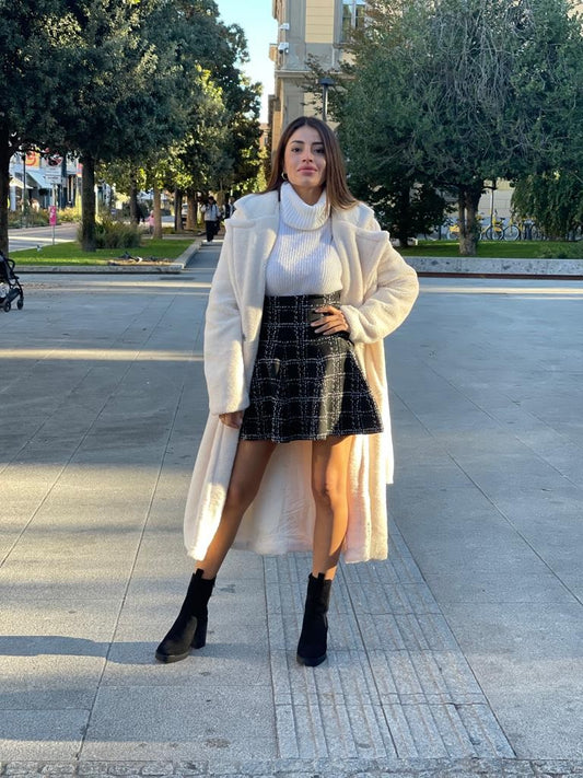 Cappotto Teddy con laccio
