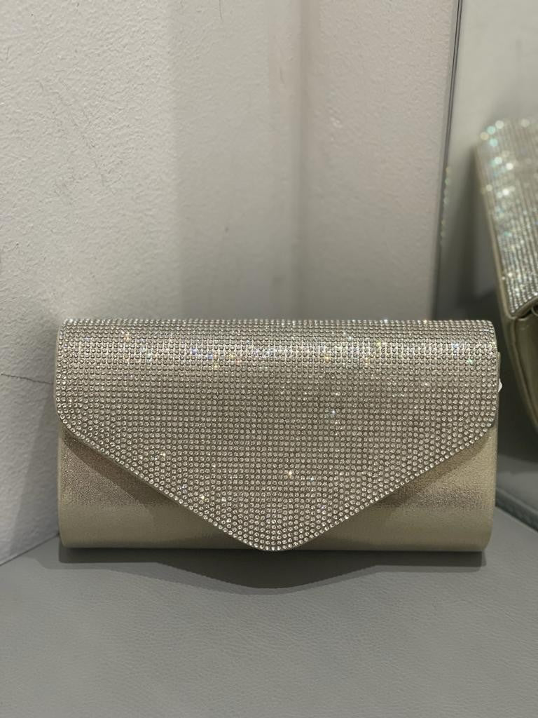 Pochette piccola con strass