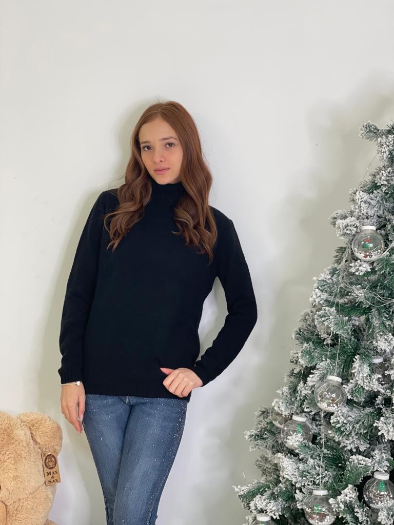 Maglioncino dolcevita misto cashmere