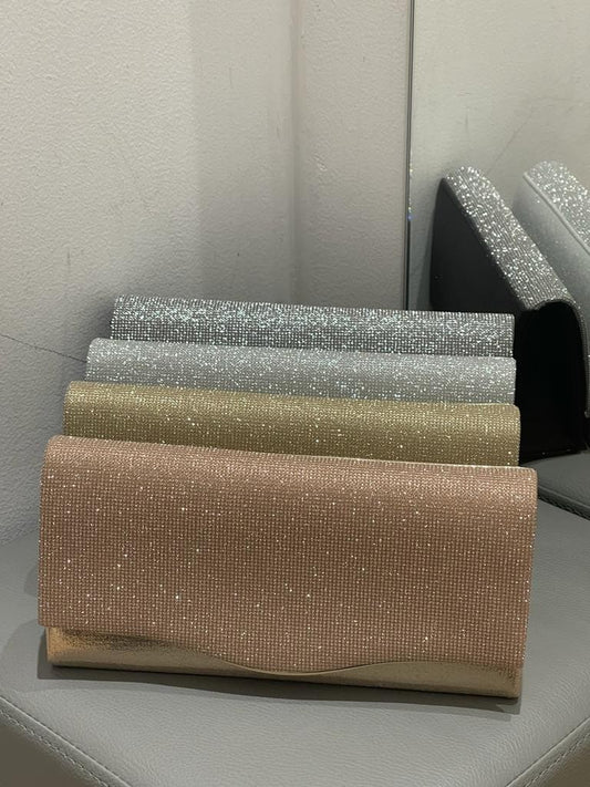 Pochette con mini strass