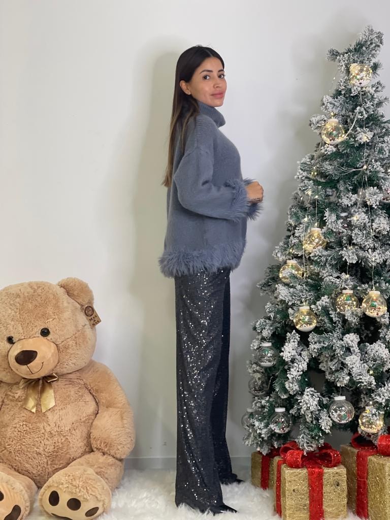 Pantalone con paillettes