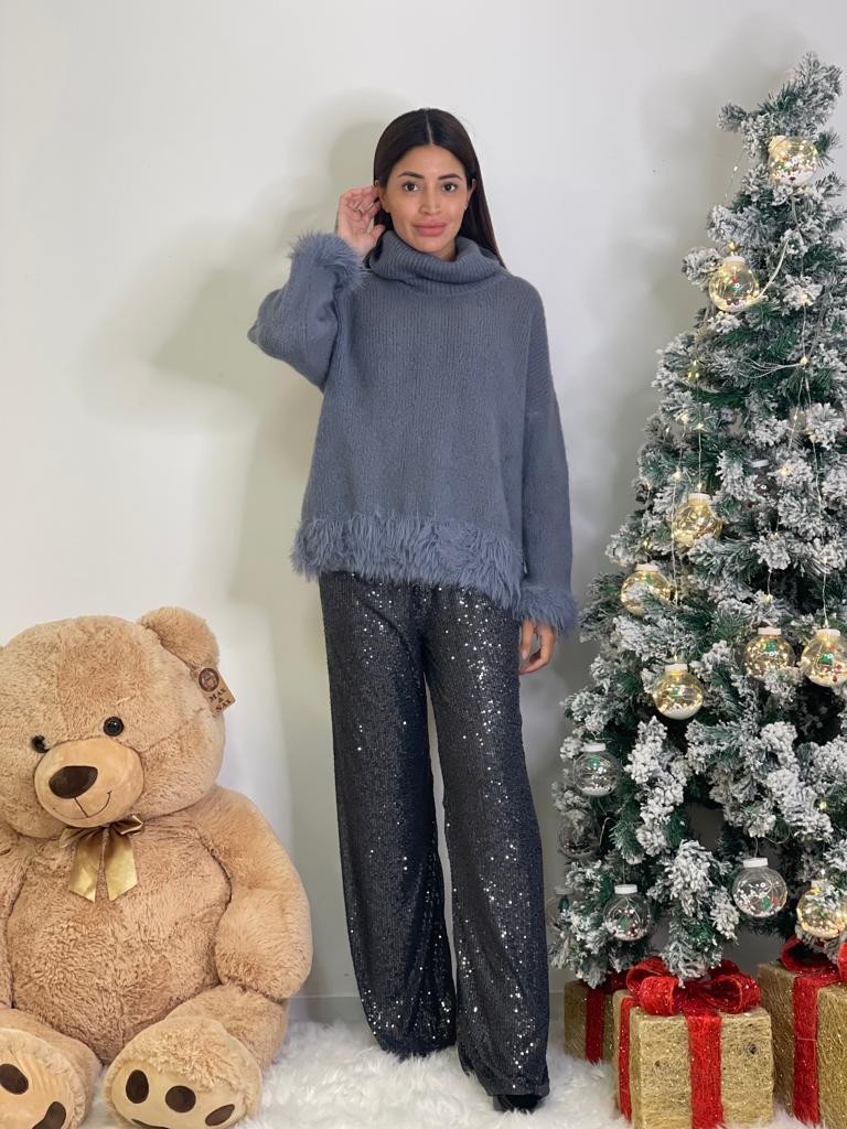 Pantalone con paillettes