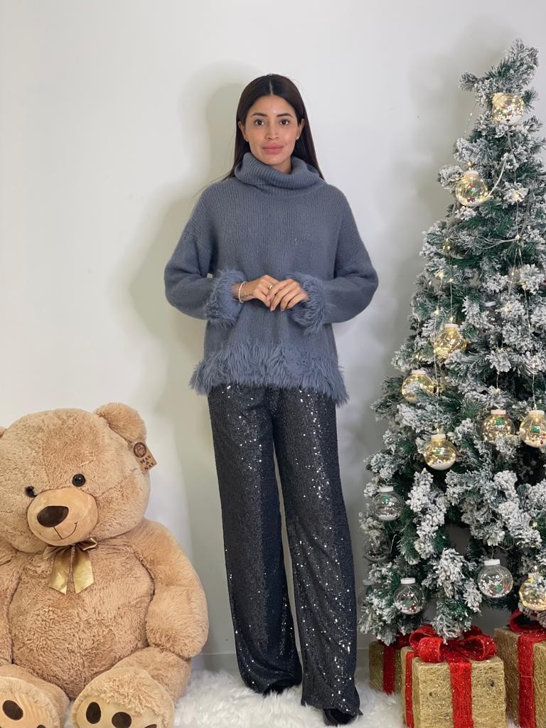 Pantalone con paillettes