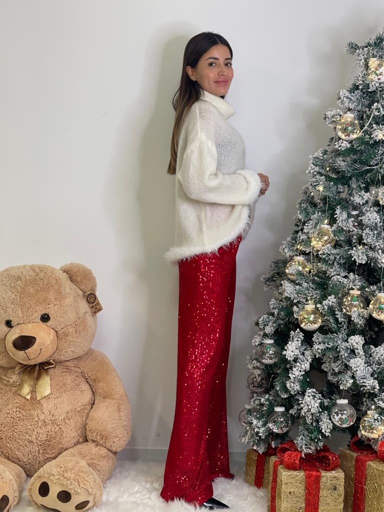 Pantalone con paillettes