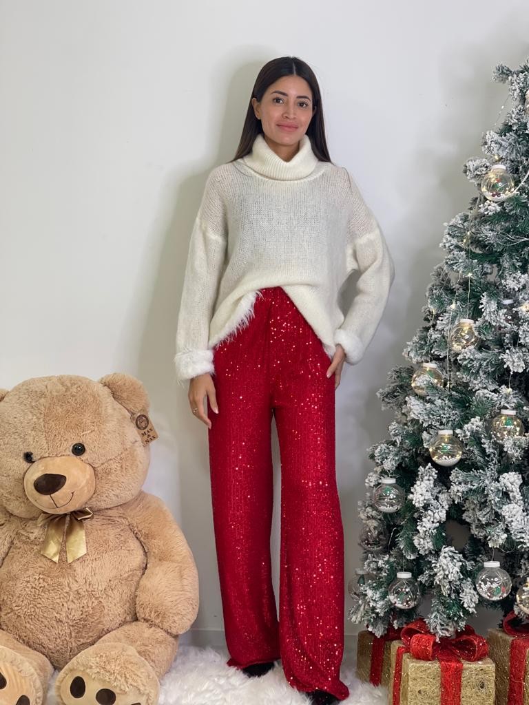 Pantalone con paillettes