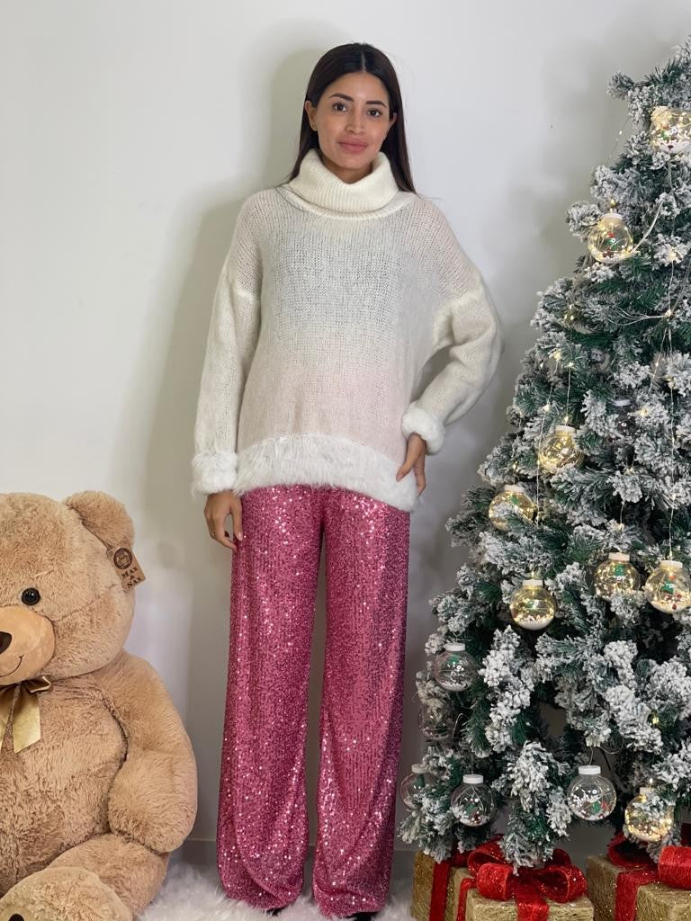 Pantalone con paillettes