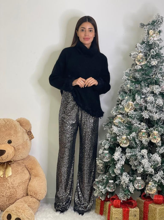 Pantalone con paillettes