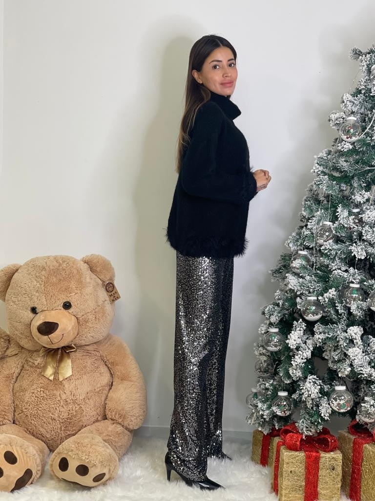 Pantalone con paillettes