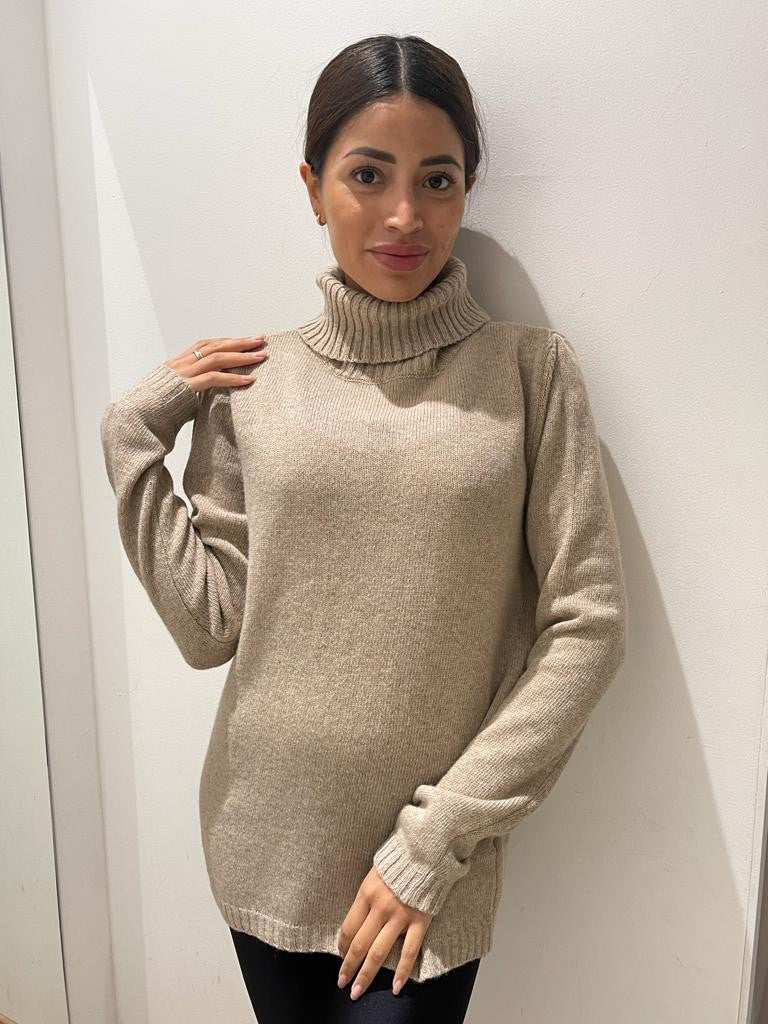 Maglioncino dolcevita misto cashmere