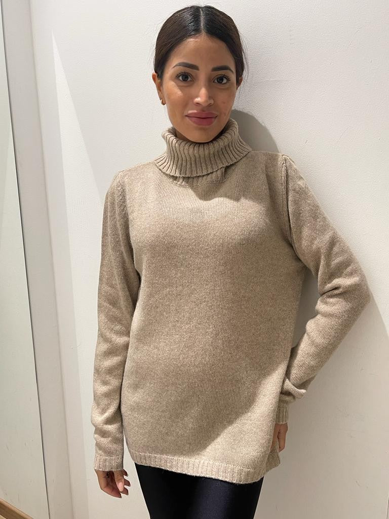 Maglioncino dolcevita misto cashmere
