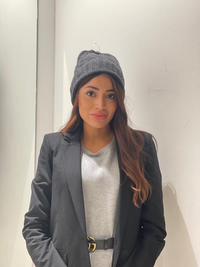 Cappello intrecciato misto cashmere