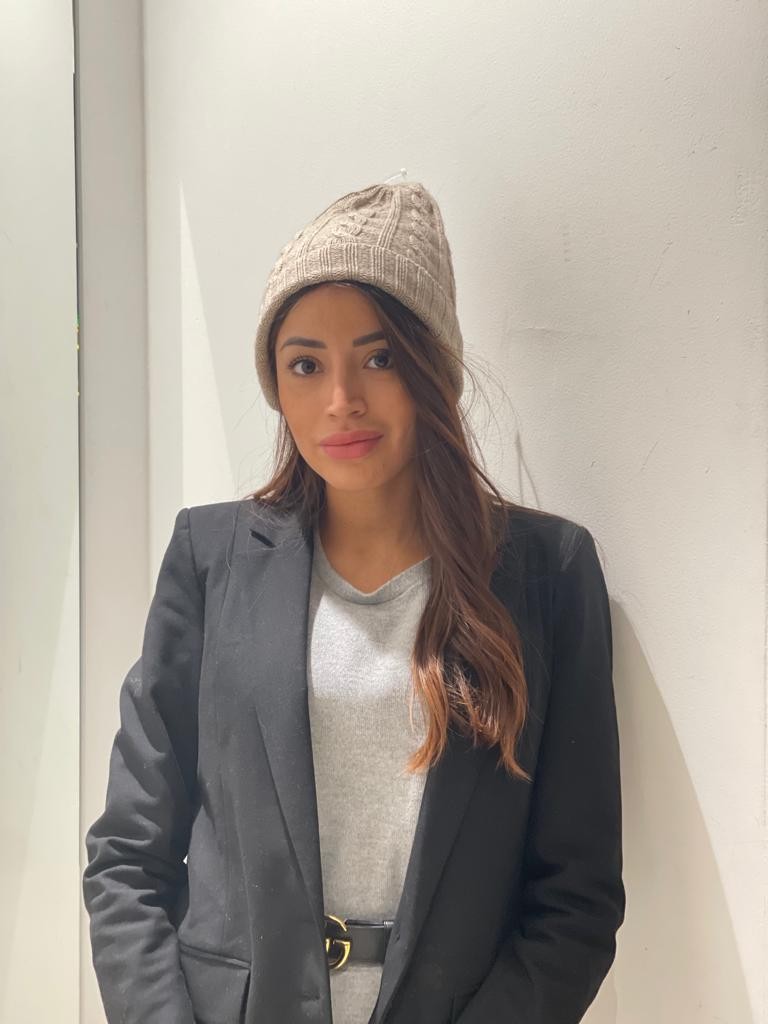 Cappello intrecciato misto cashmere