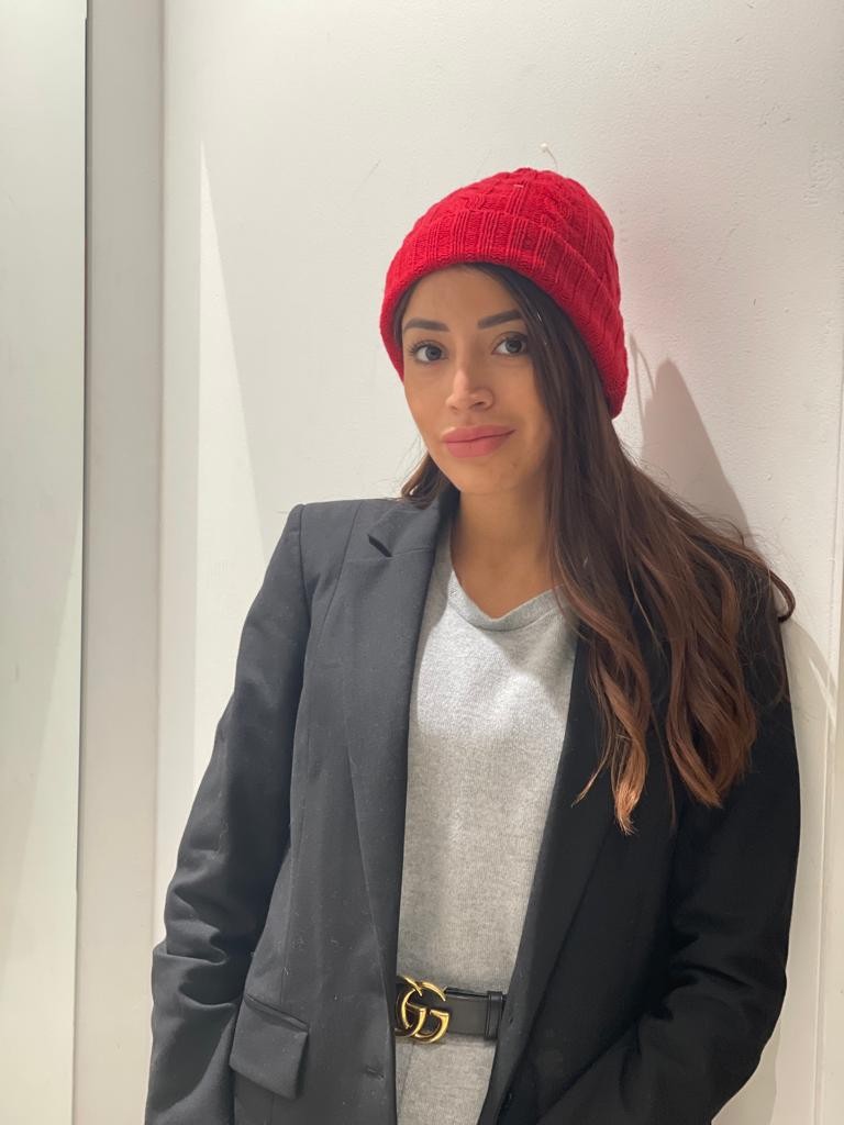 Cappello intrecciato misto cashmere