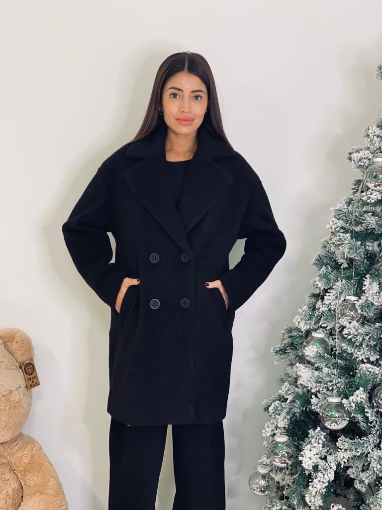 Cappotto doppiopetto foderato