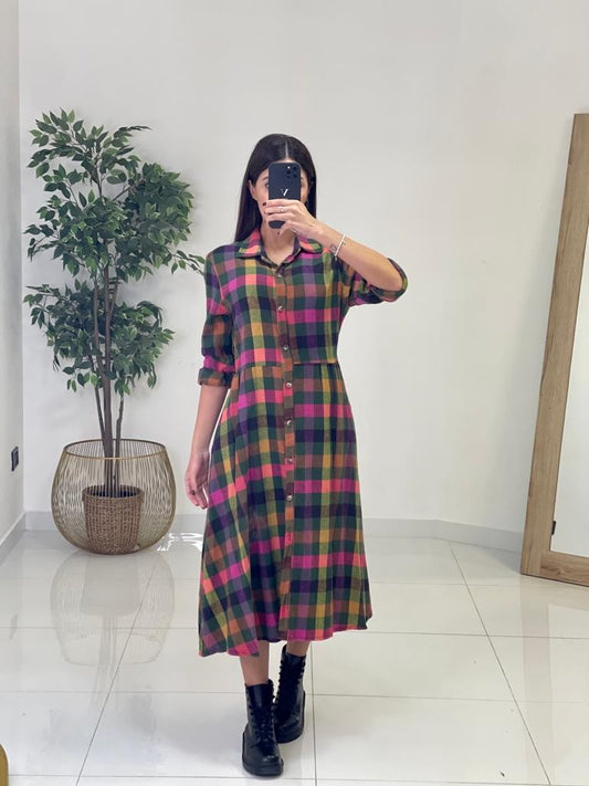 Abito camicia scozzese