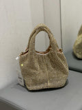 Borsa secchiello con strass