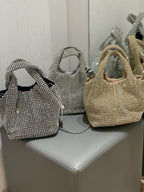 Borsa secchiello con strass