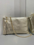 Mini pochette in vera pelle