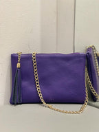 Mini pochette in vera pelle